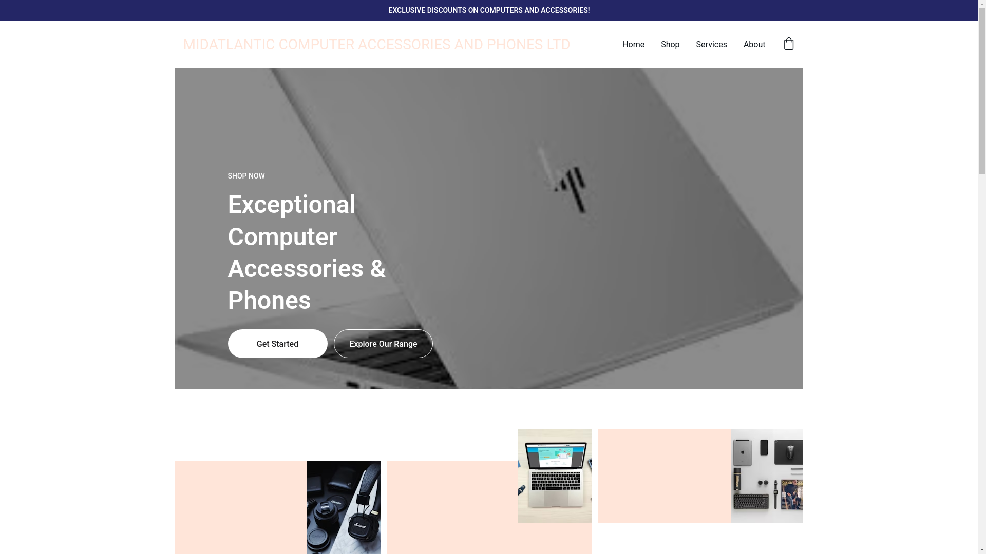 website screenshot of https://midatlanticcomputeraccessoriesandphonesltd.com/