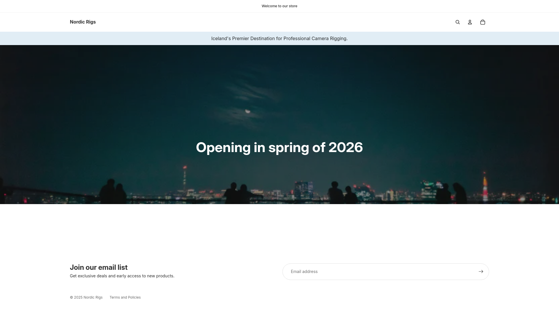 website screenshot of https://nordicrigs.is/