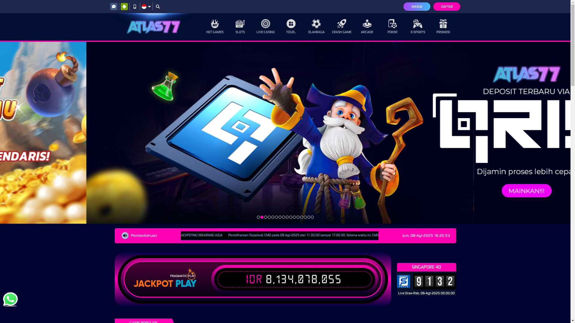 website screenshot of https://atlas77mantap.shop/