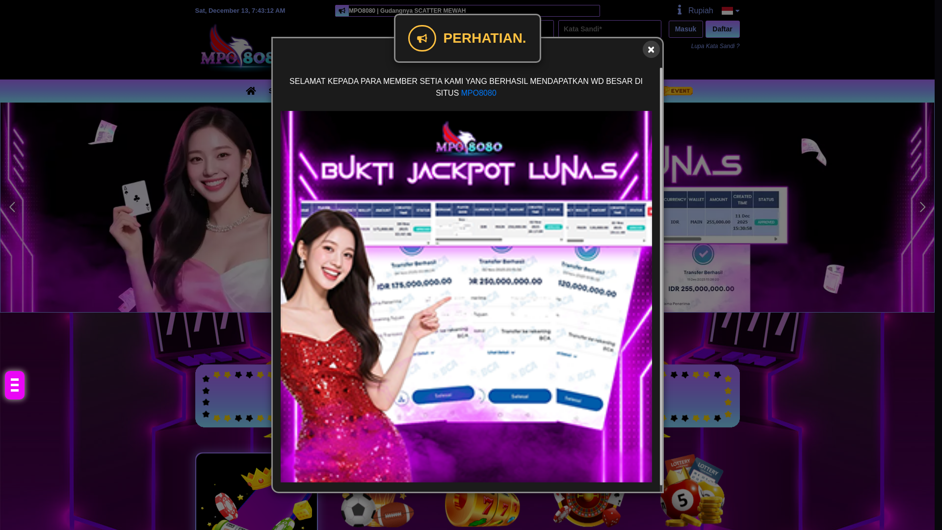 website screenshot of https://mpo8080-lucky14.shop/