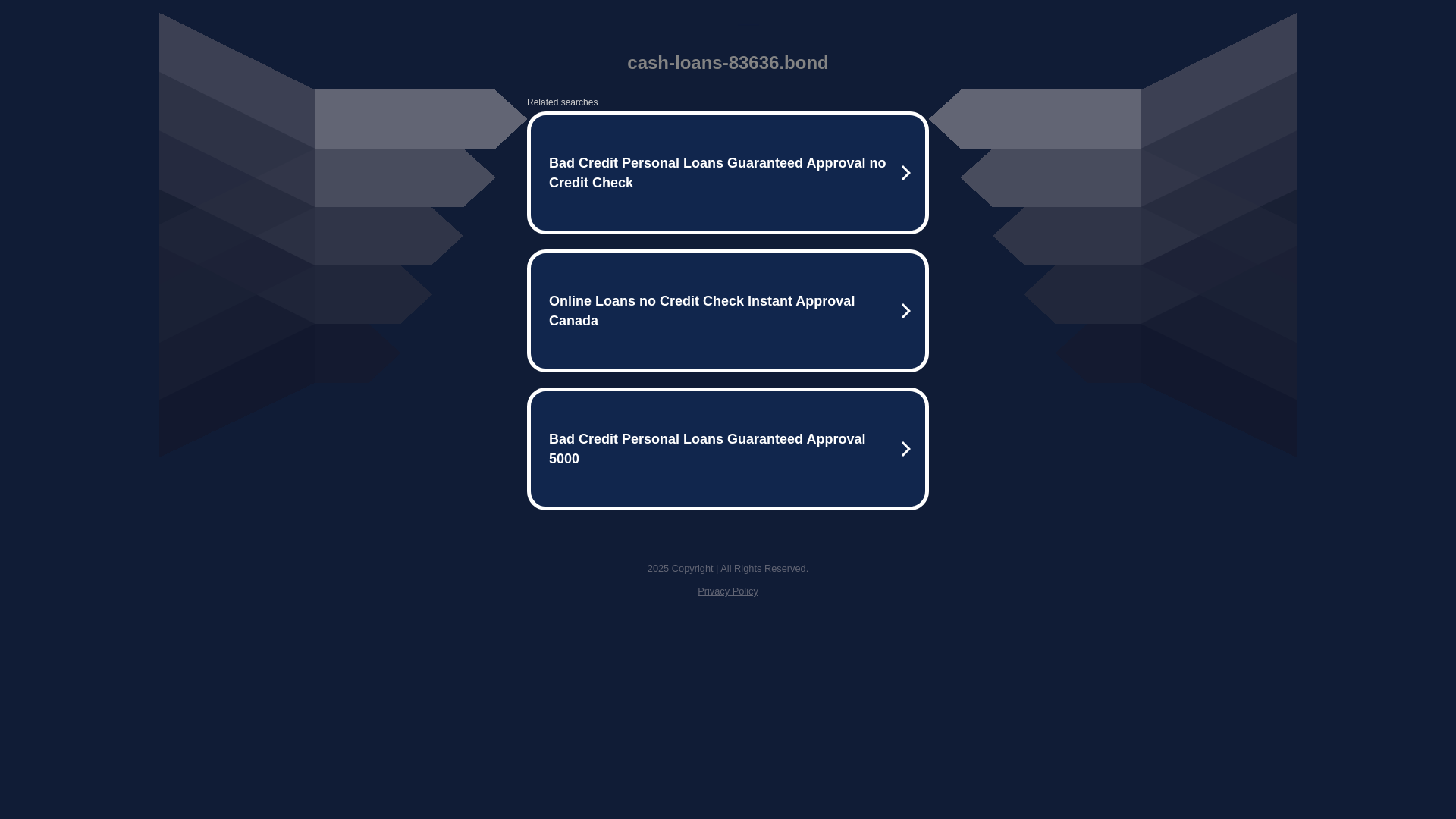 website screenshot of https://cash-loans-83636.bond/