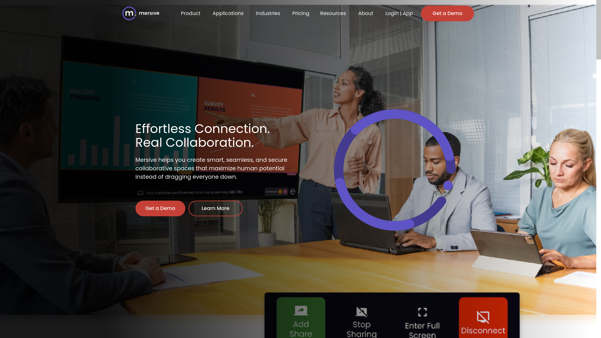 website screenshot of https://ownmersive.com/