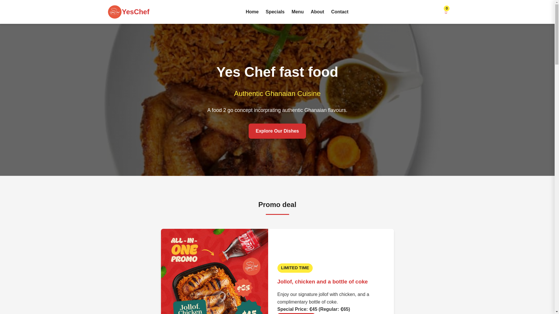 website screenshot of https://orderyeschef.pages.dev/