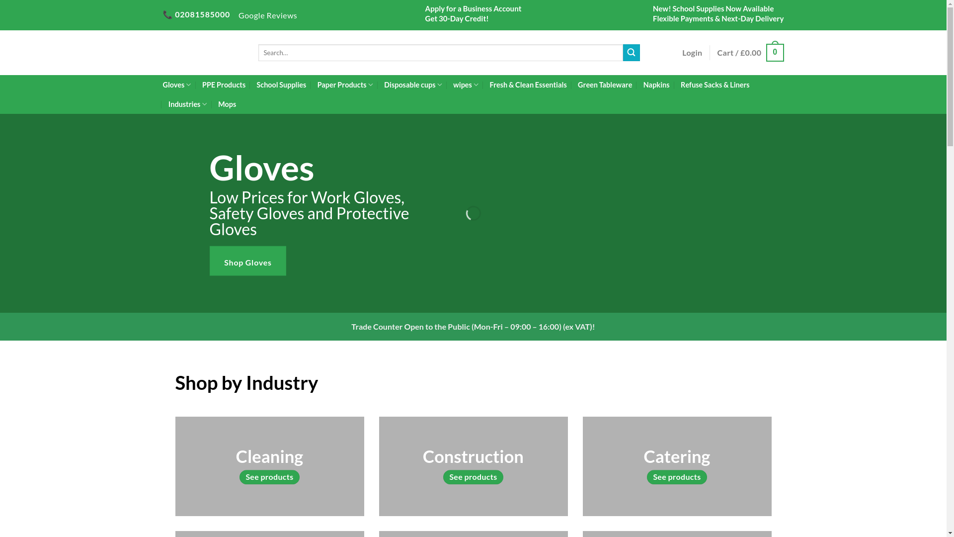 website screenshot of https://onetouchsupplies.co.uk/