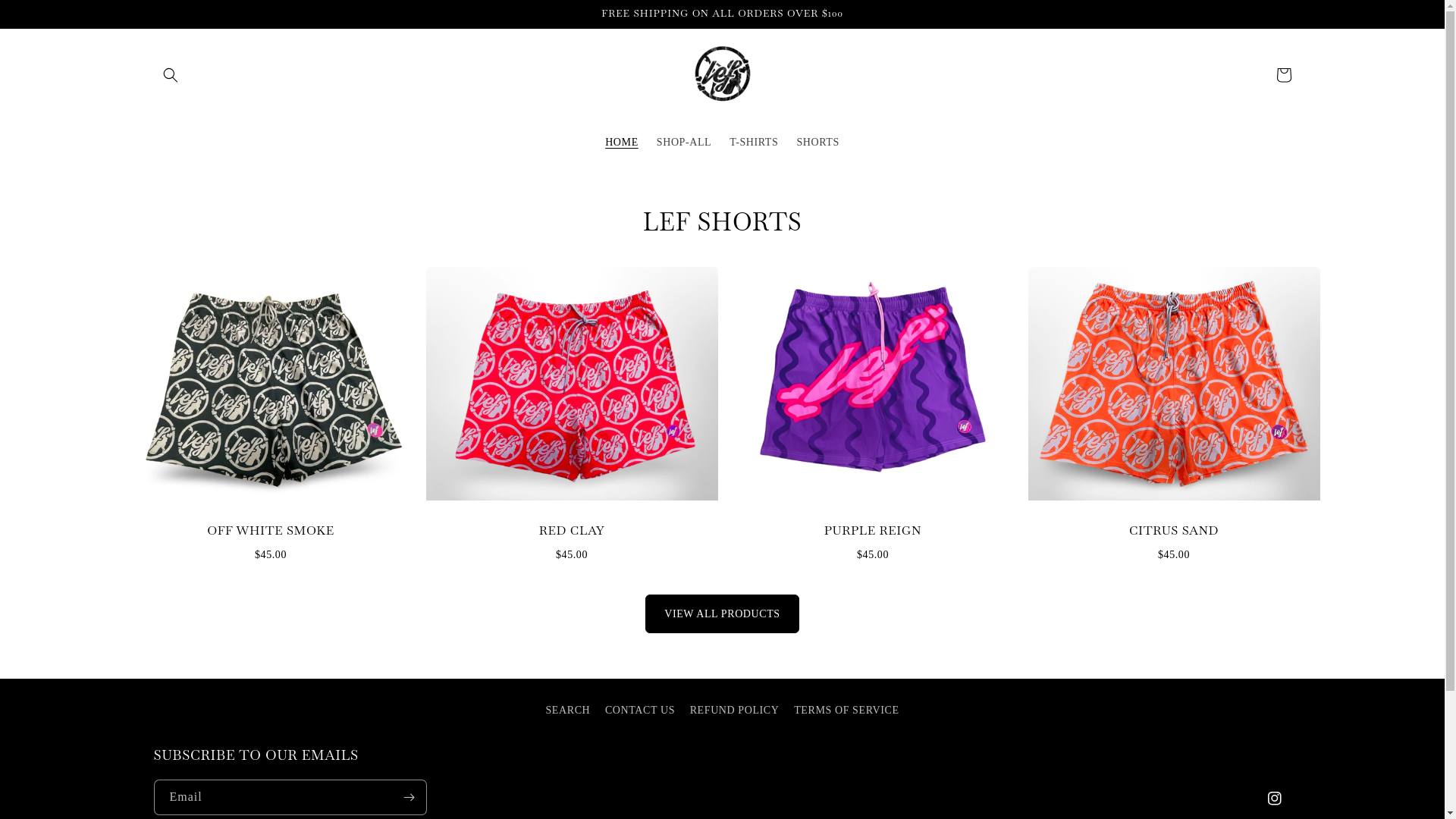 website screenshot of https://lefmerch.com/