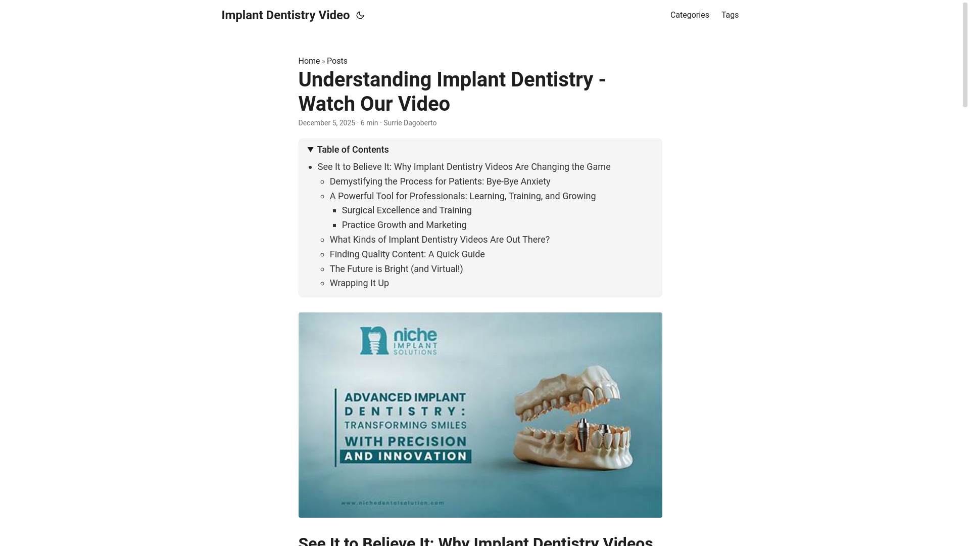 website screenshot of https://implantdentistryvideo3.pages.dev/