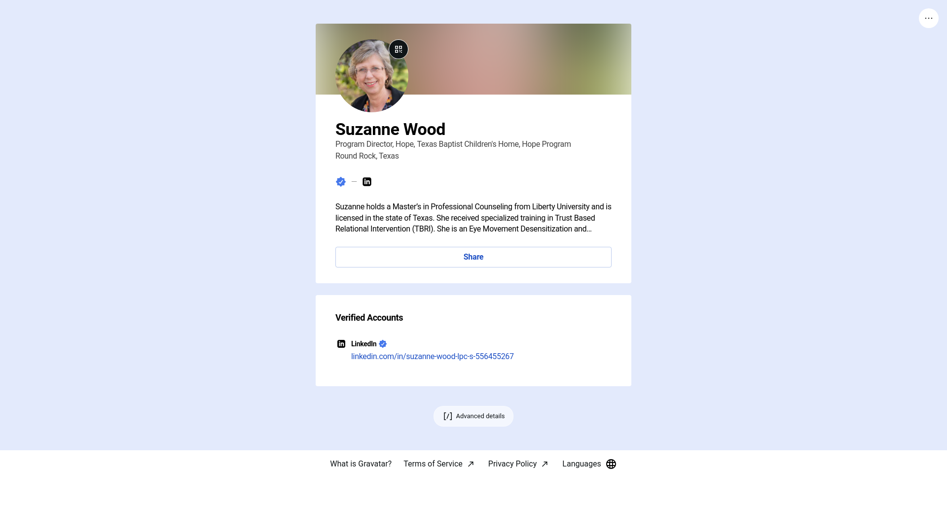 website screenshot of https://suzannewood.pro/