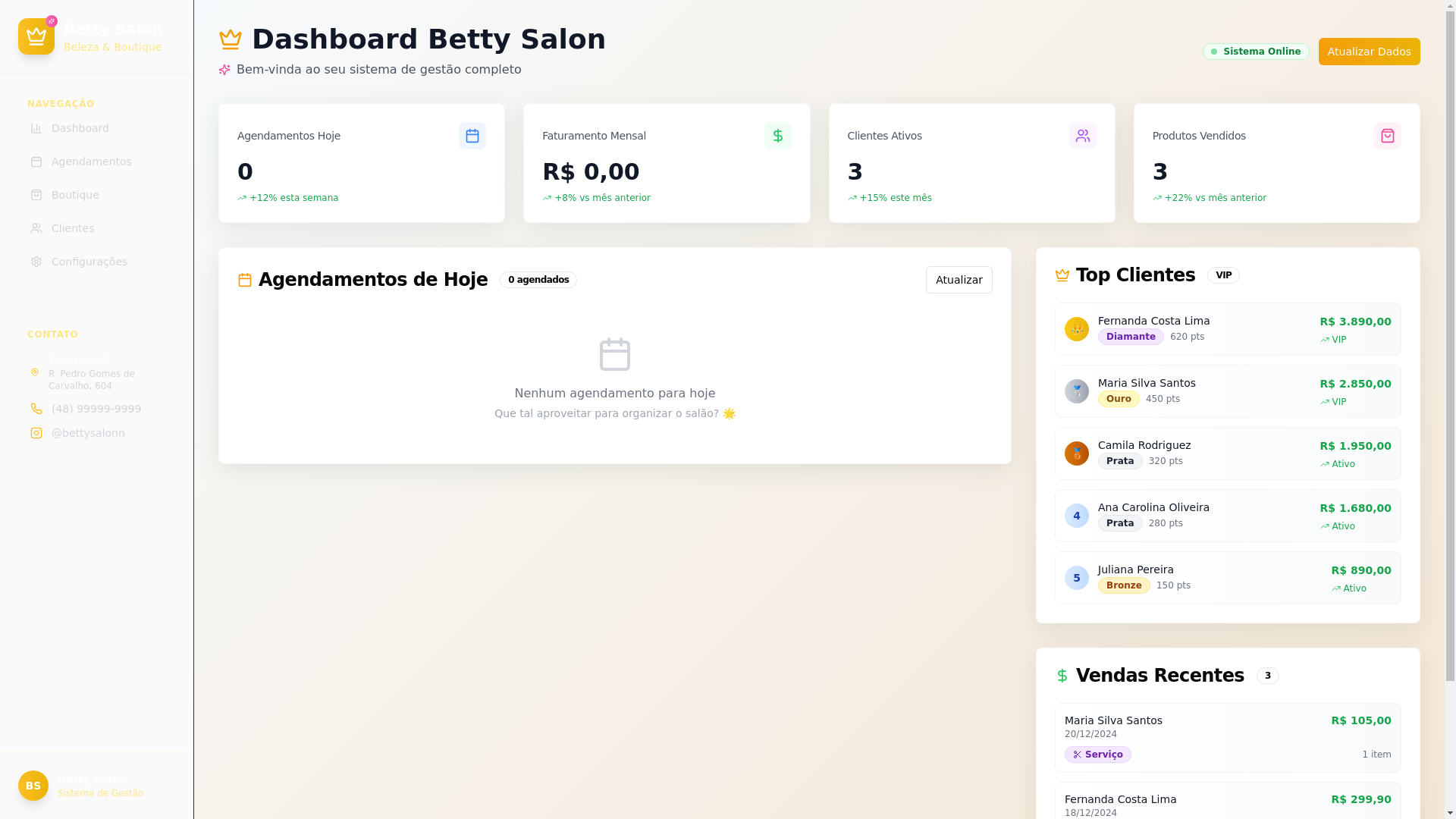 website screenshot of https://bettysalon.store/