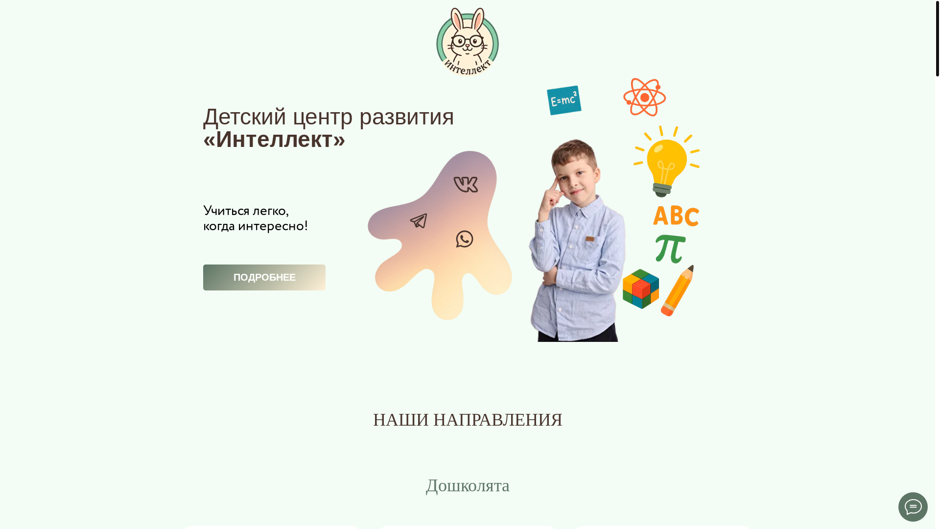 website screenshot of https://intellektcentre.ru/