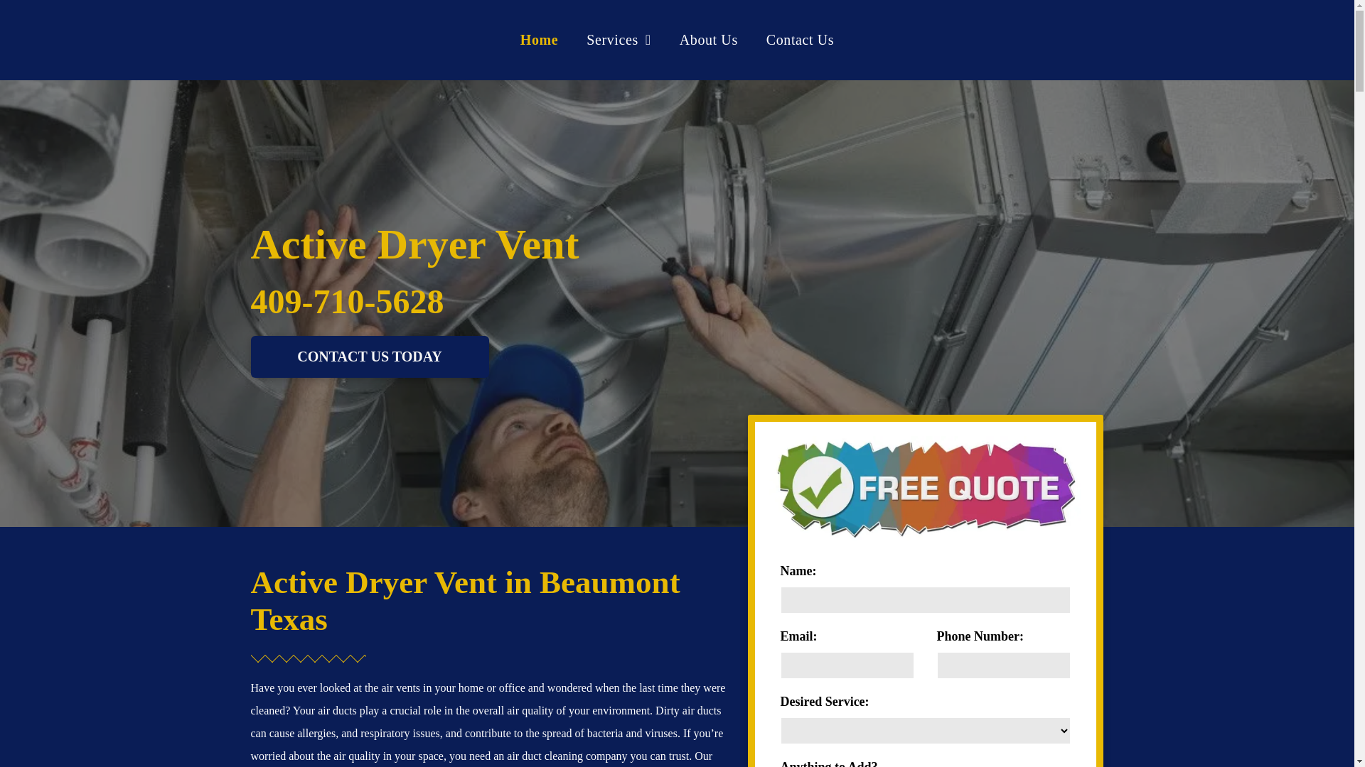 website screenshot of https://activedryervent.com/