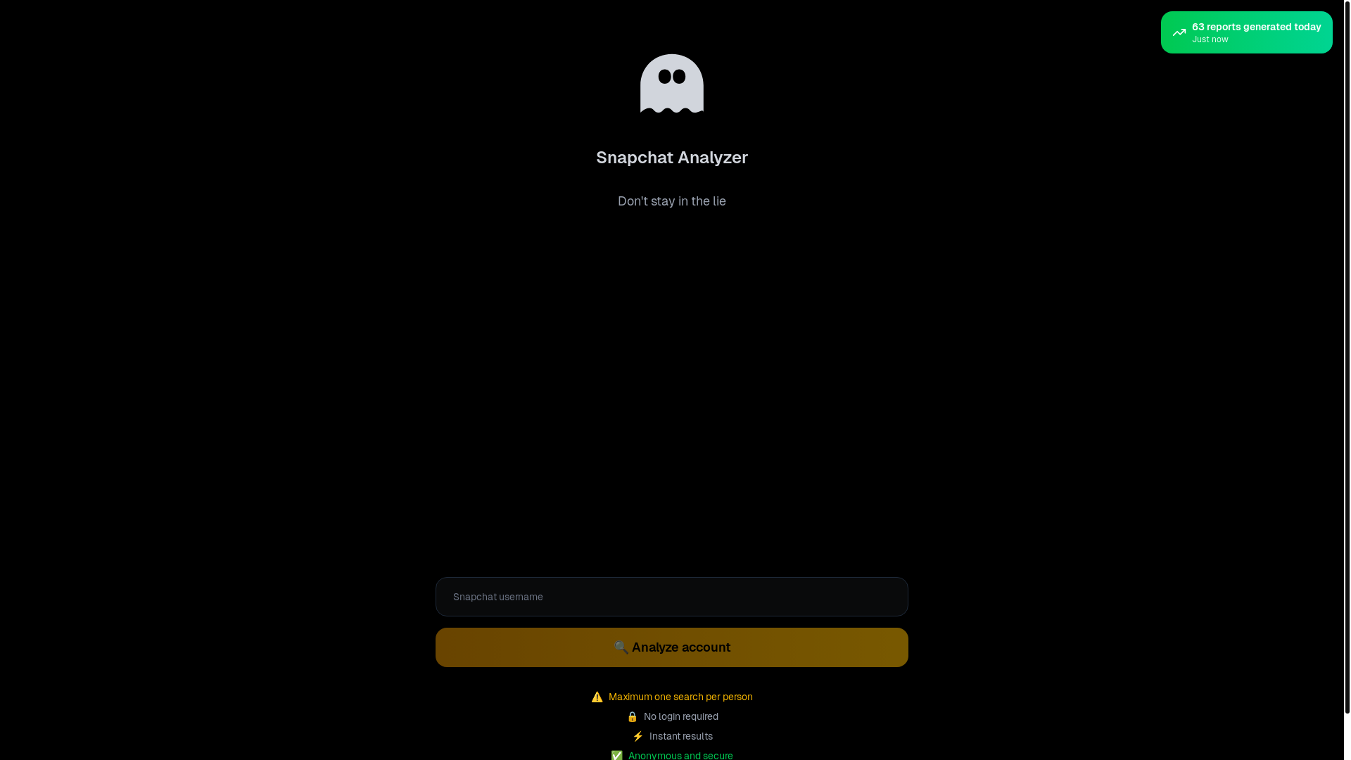 website screenshot of https://www.secretssnap.online/