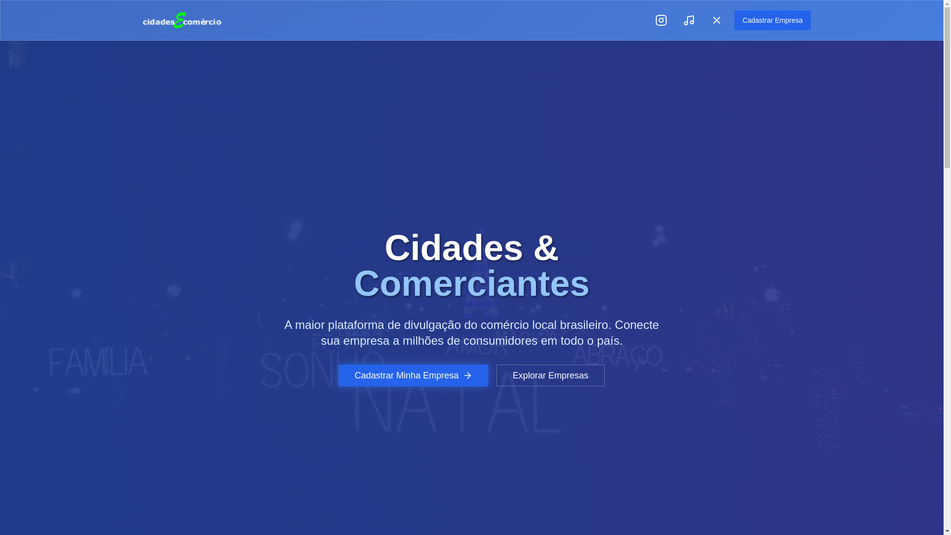website screenshot of https://comercio.city/