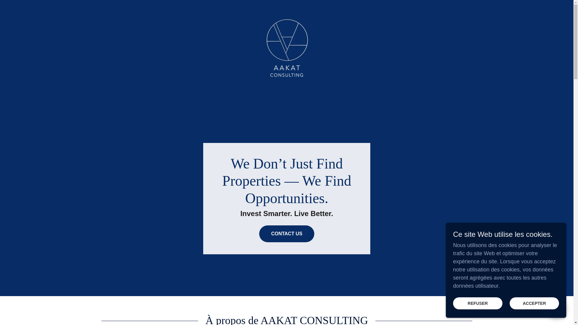 website screenshot of https://aakat-consulting.com/