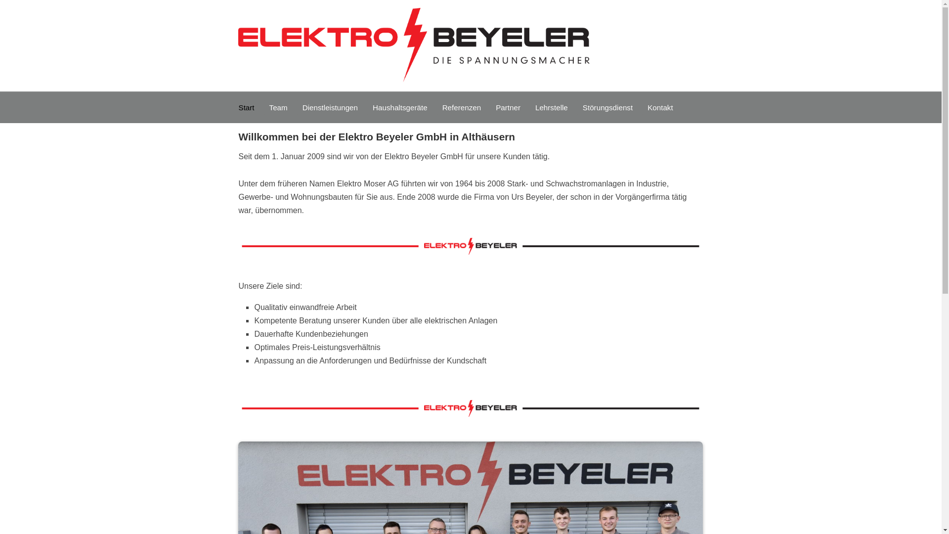 website screenshot of https://elektro-beyeler.ch/