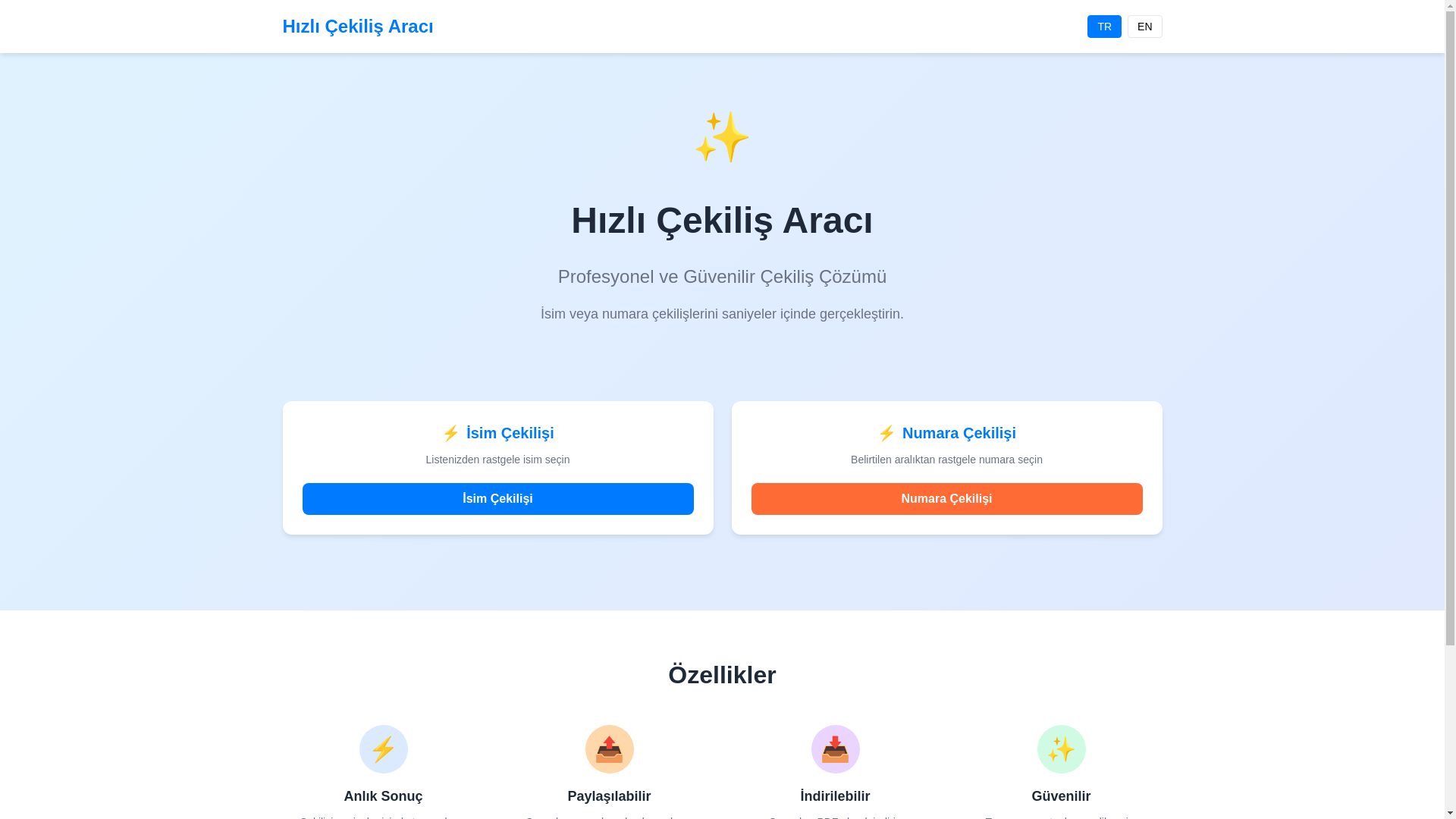 website screenshot of https://cekilisciniz.com.tr/