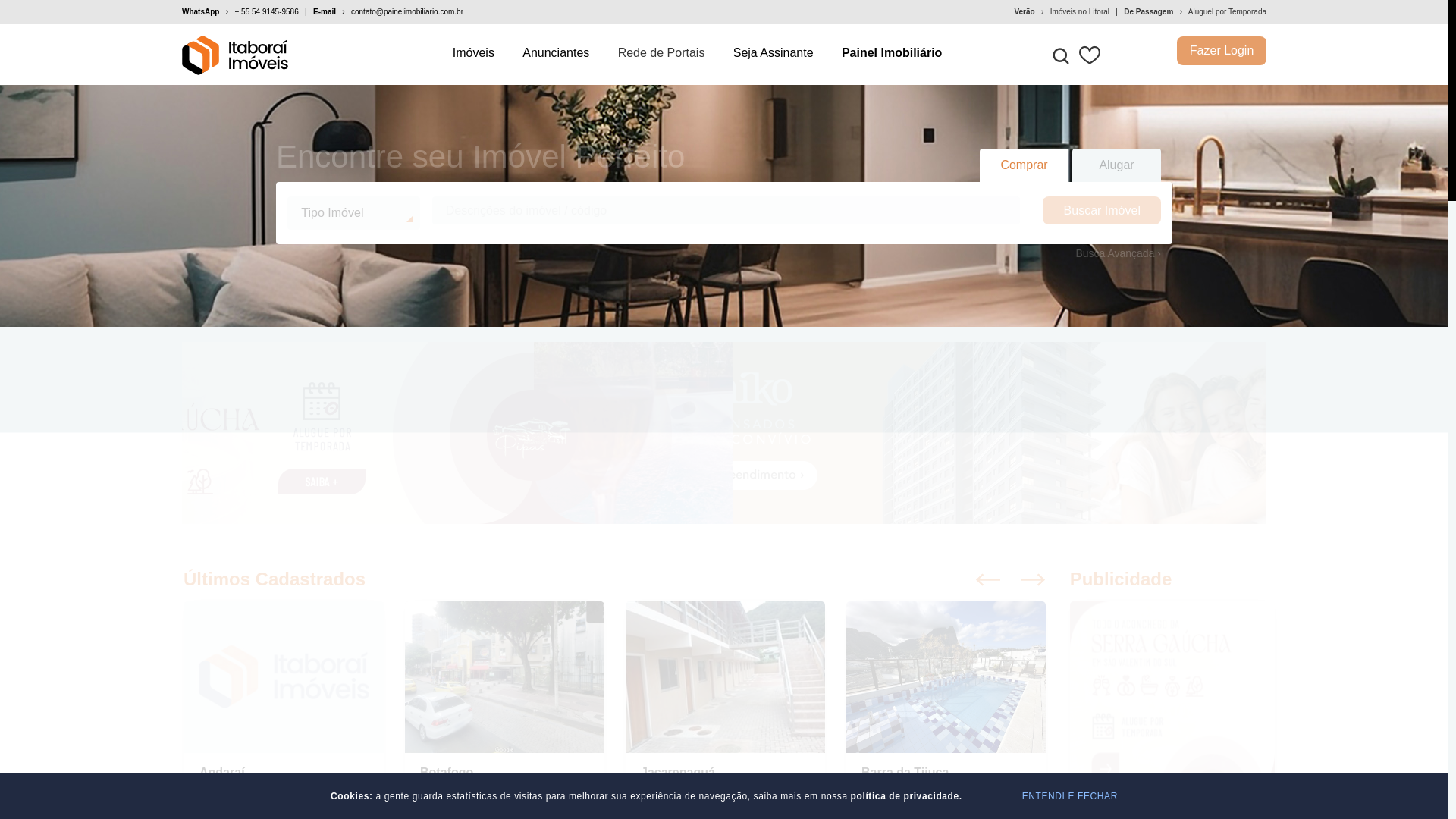 website screenshot of https://itaboraiimoveis.com.br/