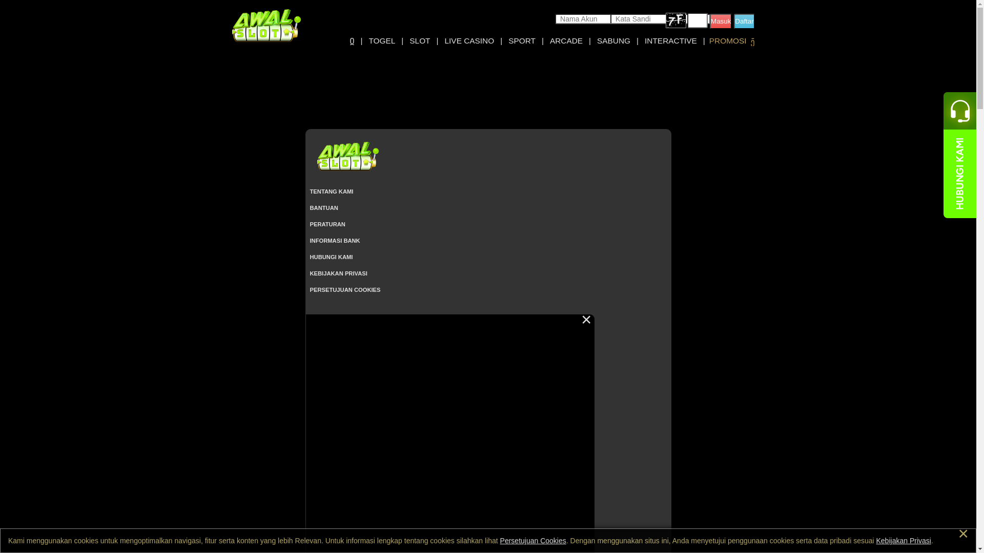 website screenshot of https://awalslot20.sbs/