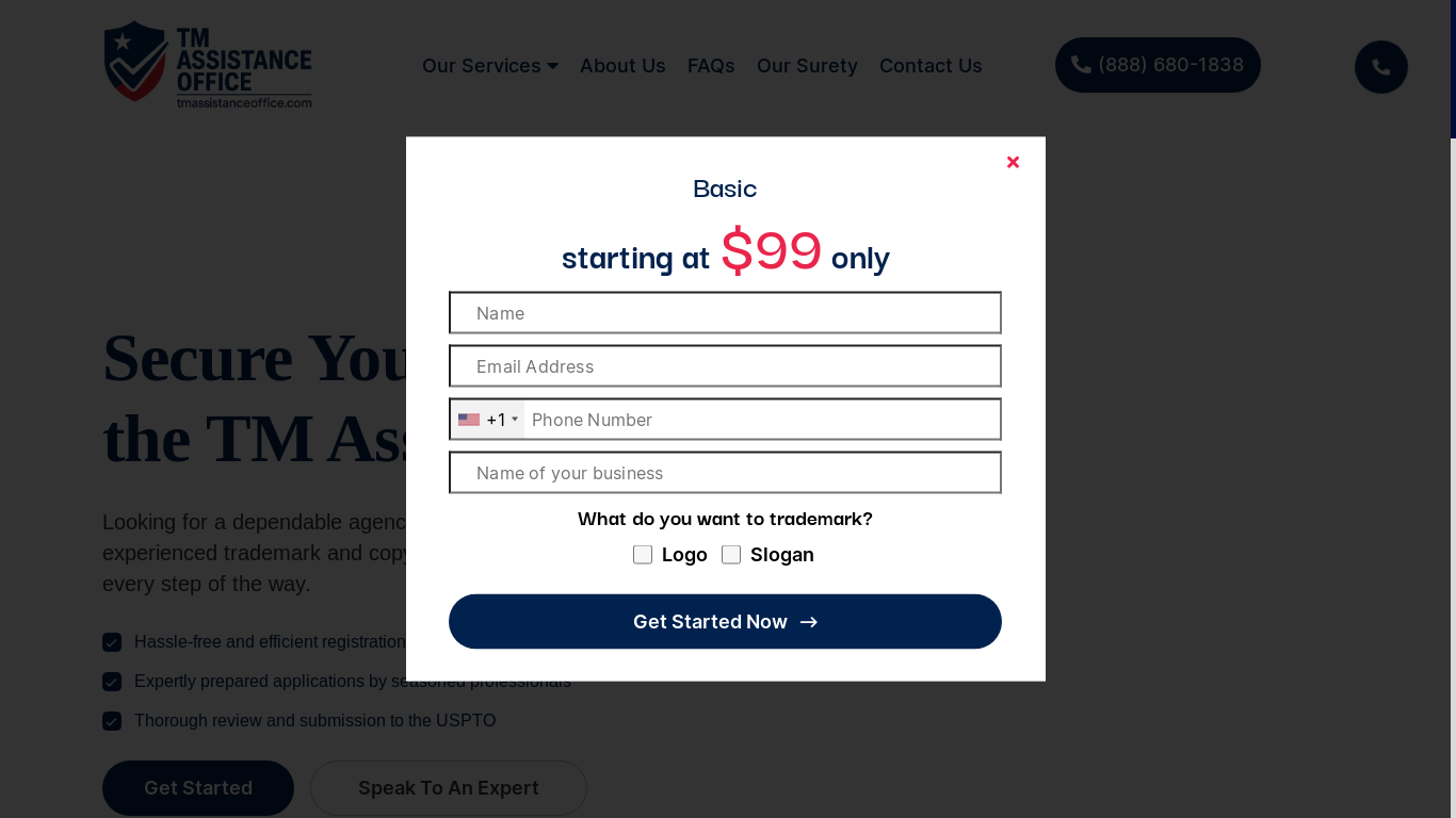 website screenshot of https://tmassistanceoffice.com/