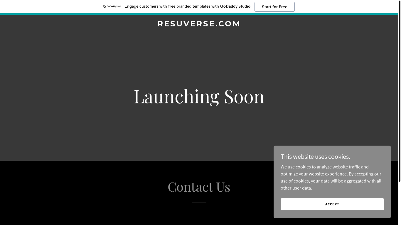 website screenshot of https://resuverse.com/