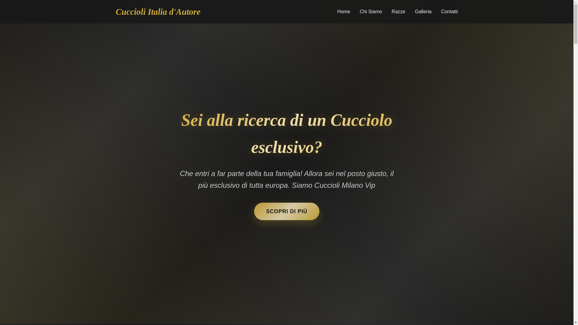 website screenshot of https://cuccioliitaliadautore.com/