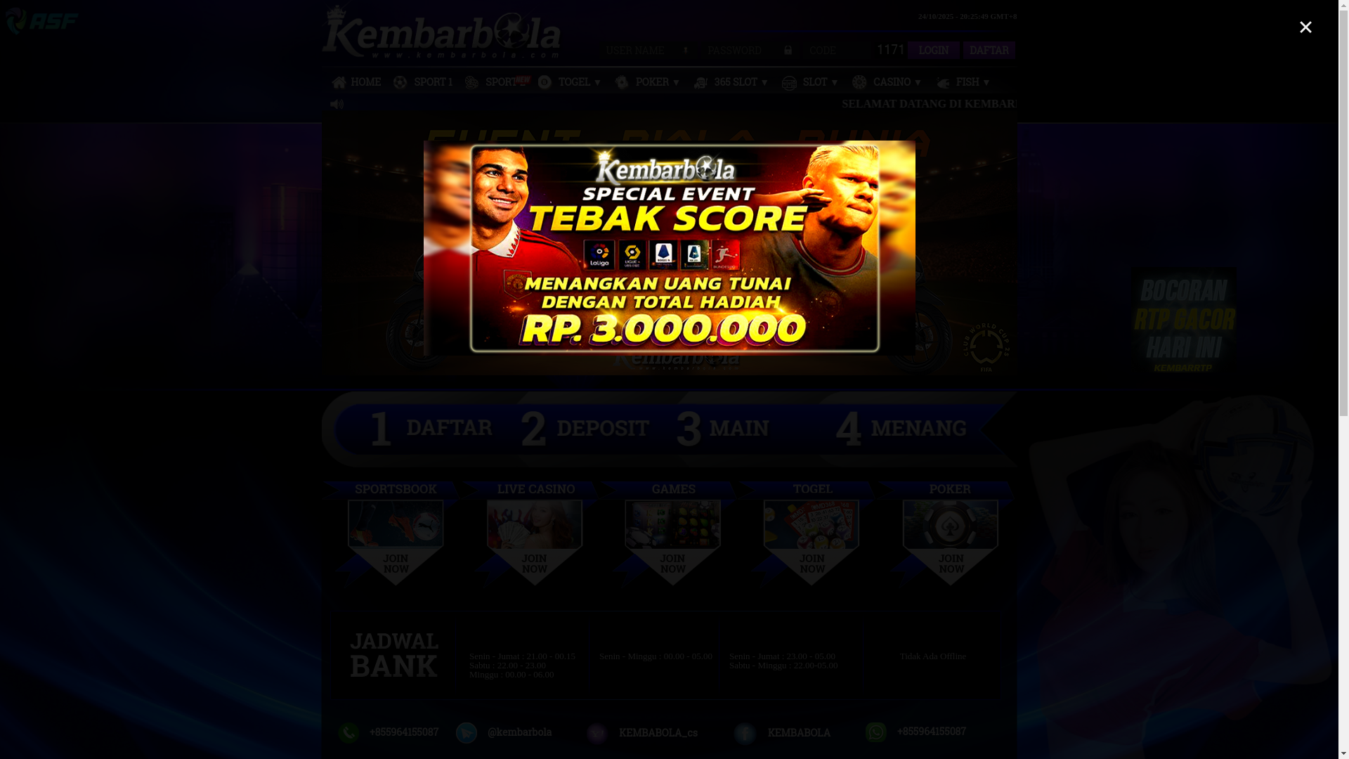 website screenshot of https://kembarsiap.xyz/