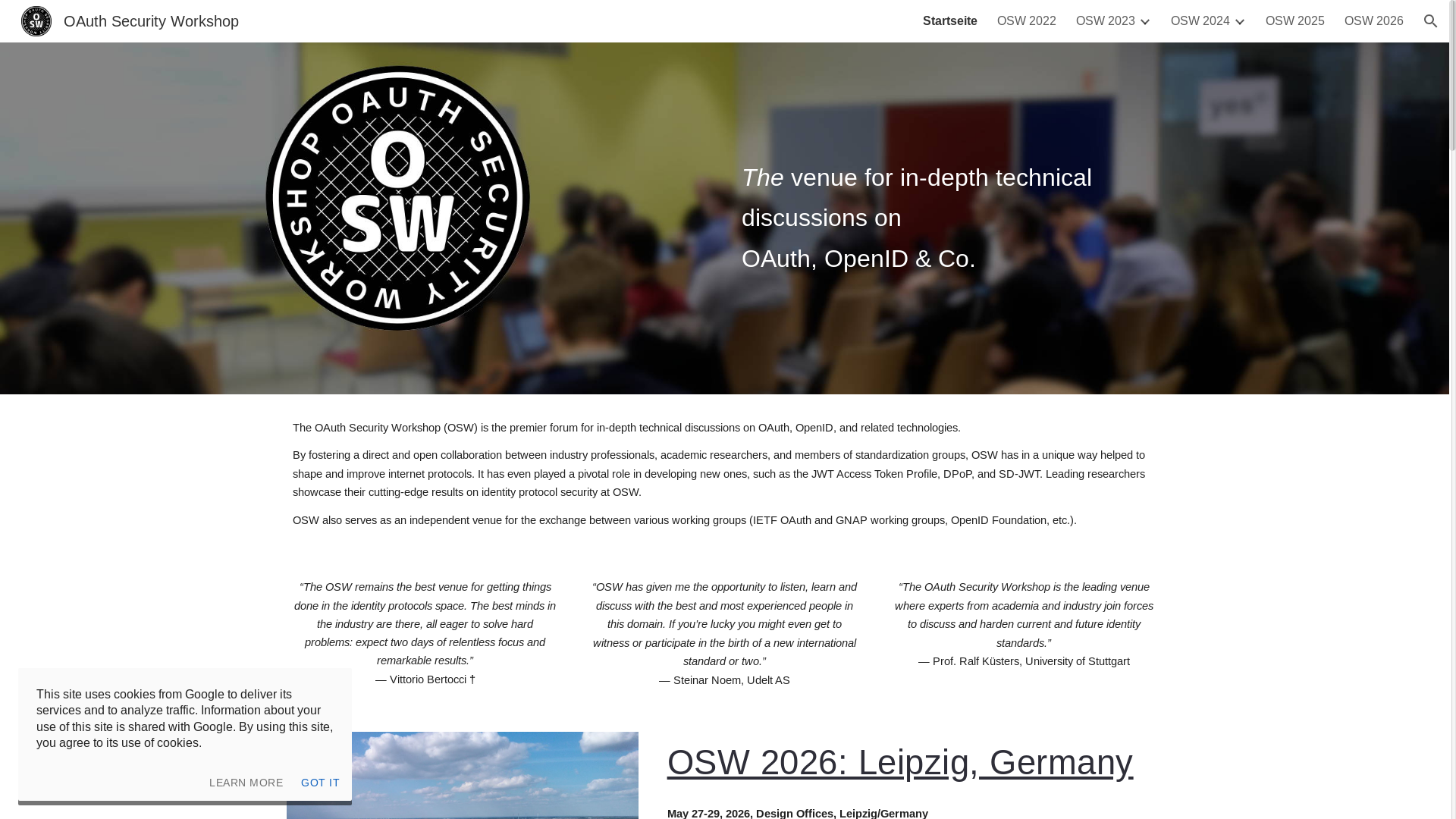 website screenshot of https://oauth.secworkshop.events/