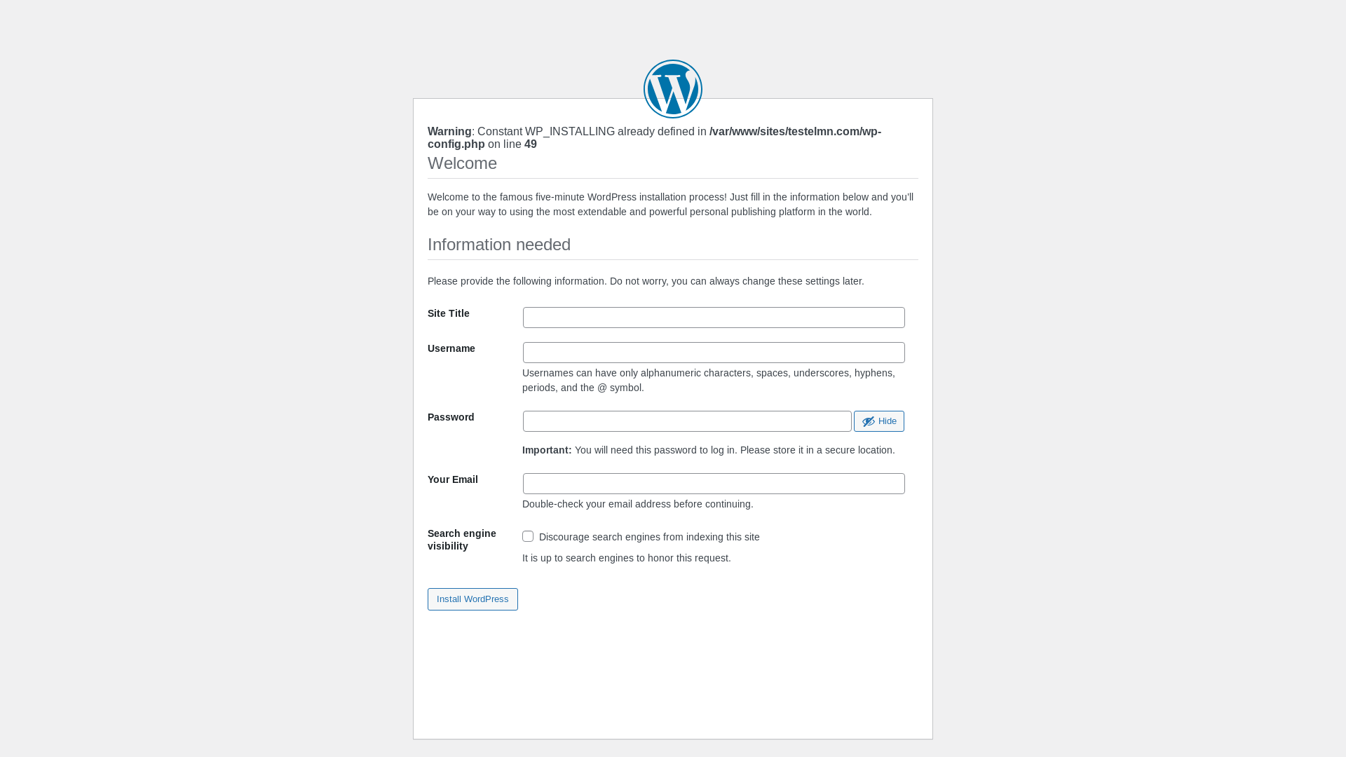 website screenshot of https://testelmn.com/
