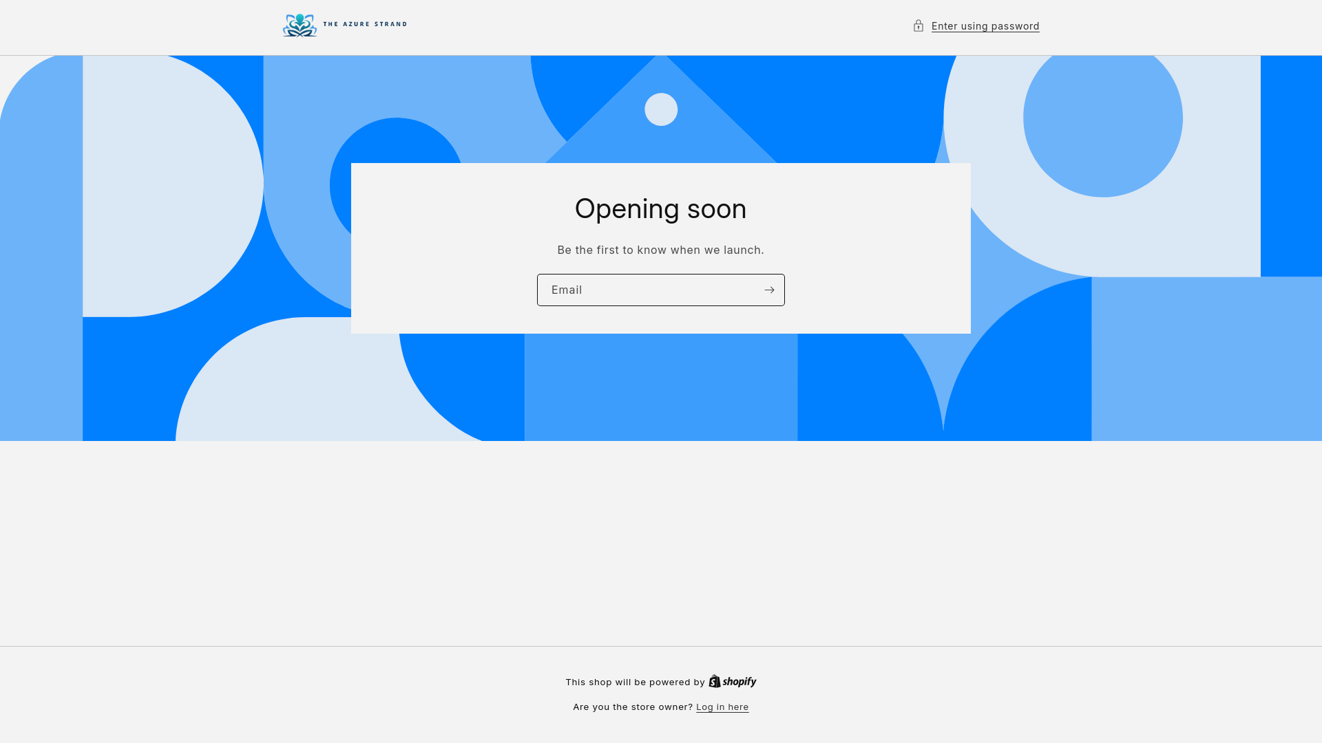 website screenshot of https://theazurestrand.com/