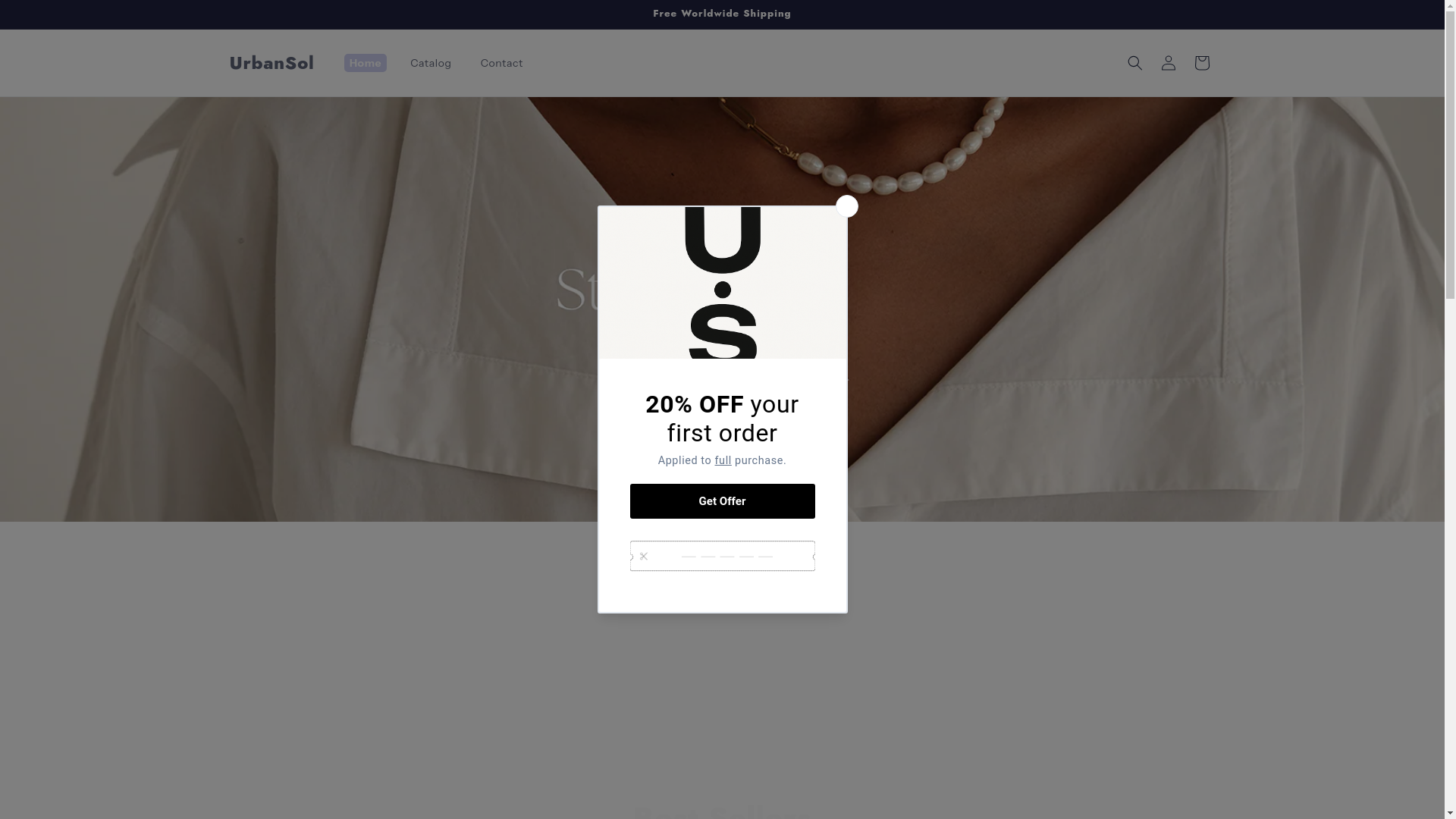 website screenshot of https://urbansol.store/