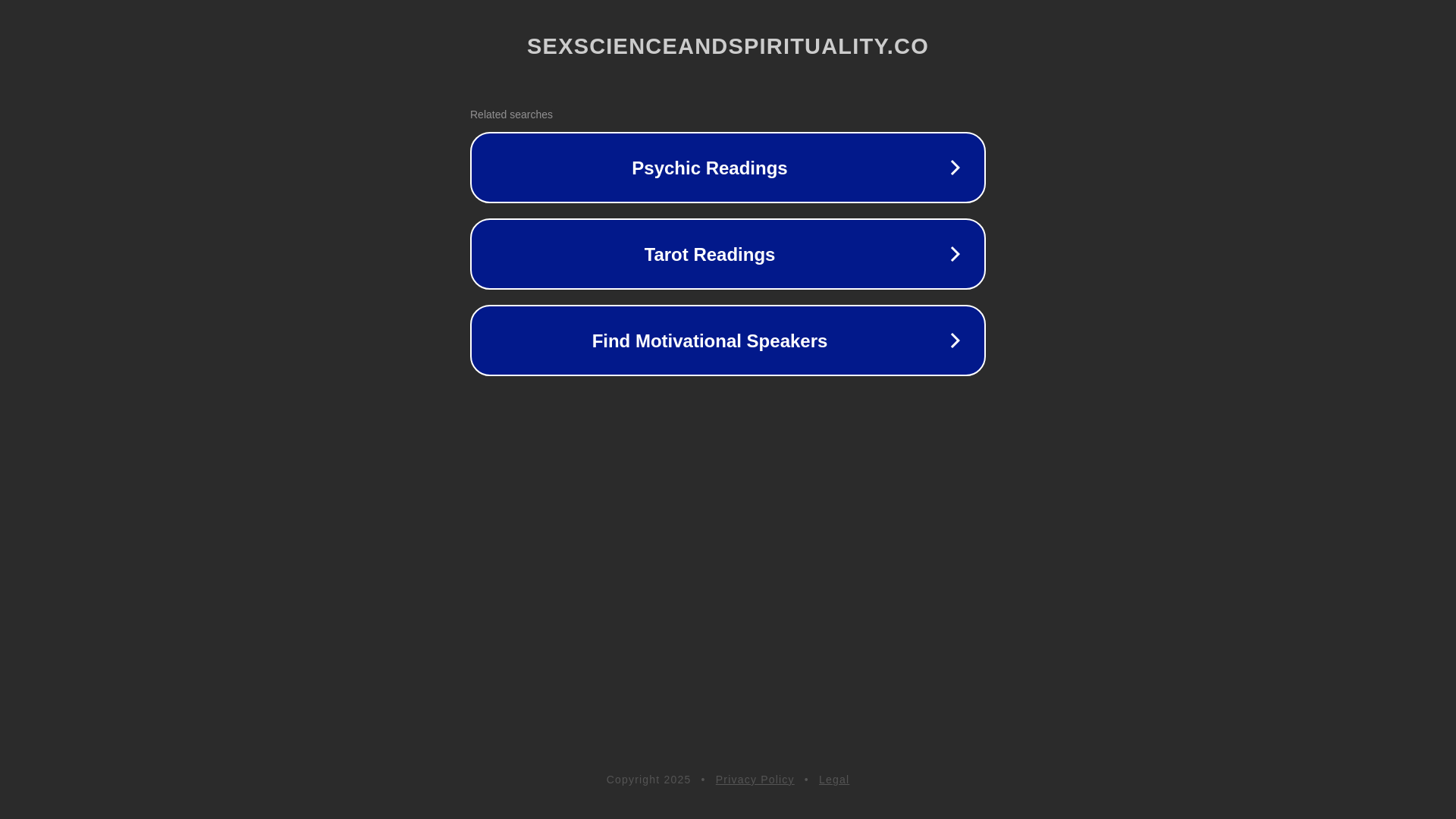 website screenshot of https://sexscienceandspirituality.co/