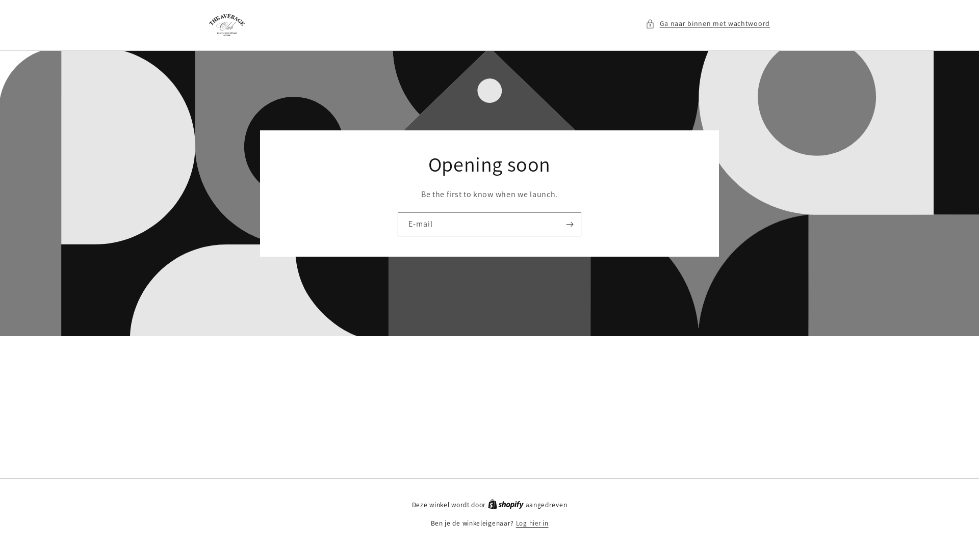website screenshot of https://theaverageclub.nl/