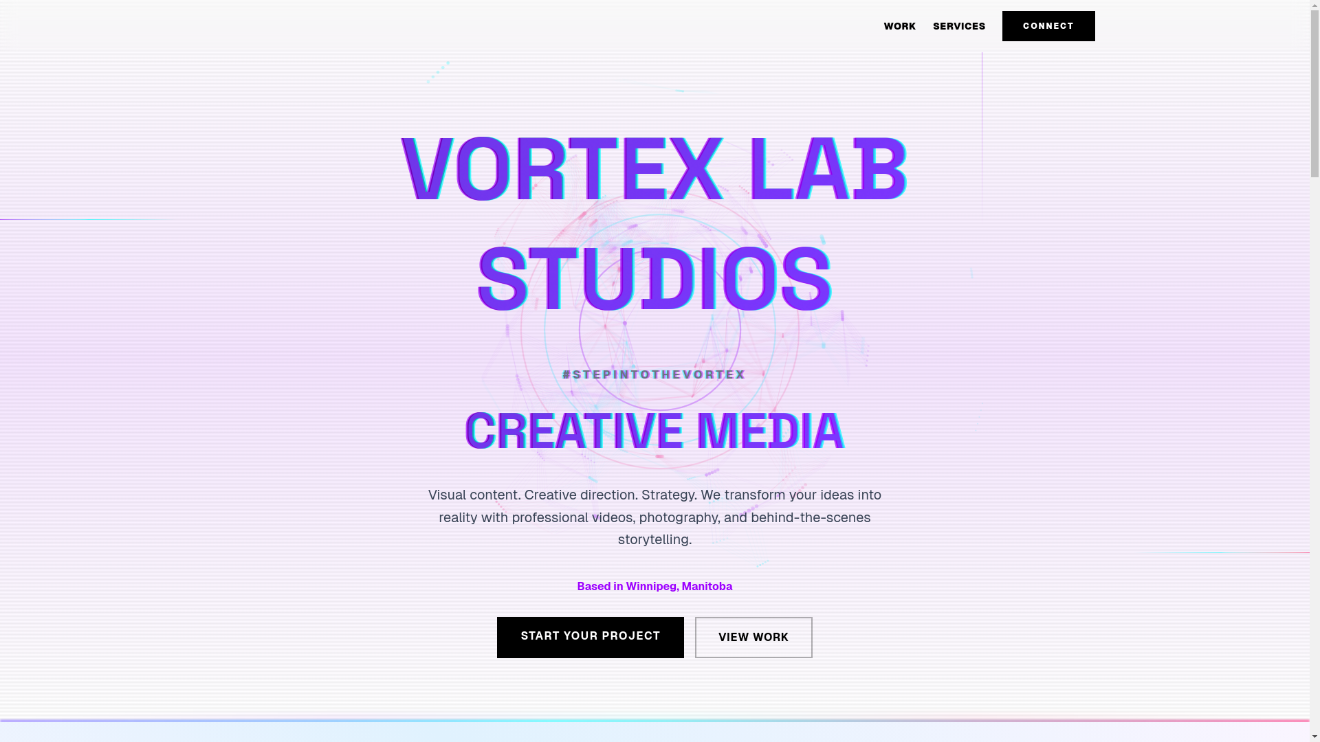 website screenshot of https://vortexlabstudios.com/