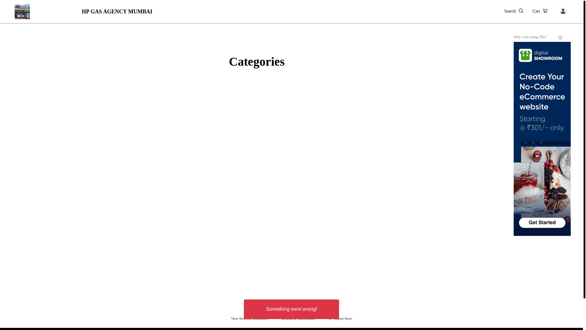 website screenshot of https://hpgasagencymumbai.co.in/