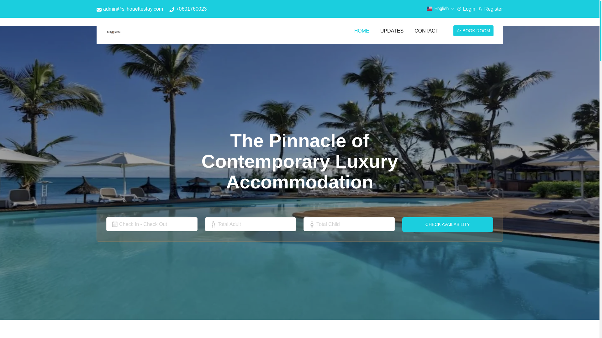 website screenshot of https://silhouettestay.com/