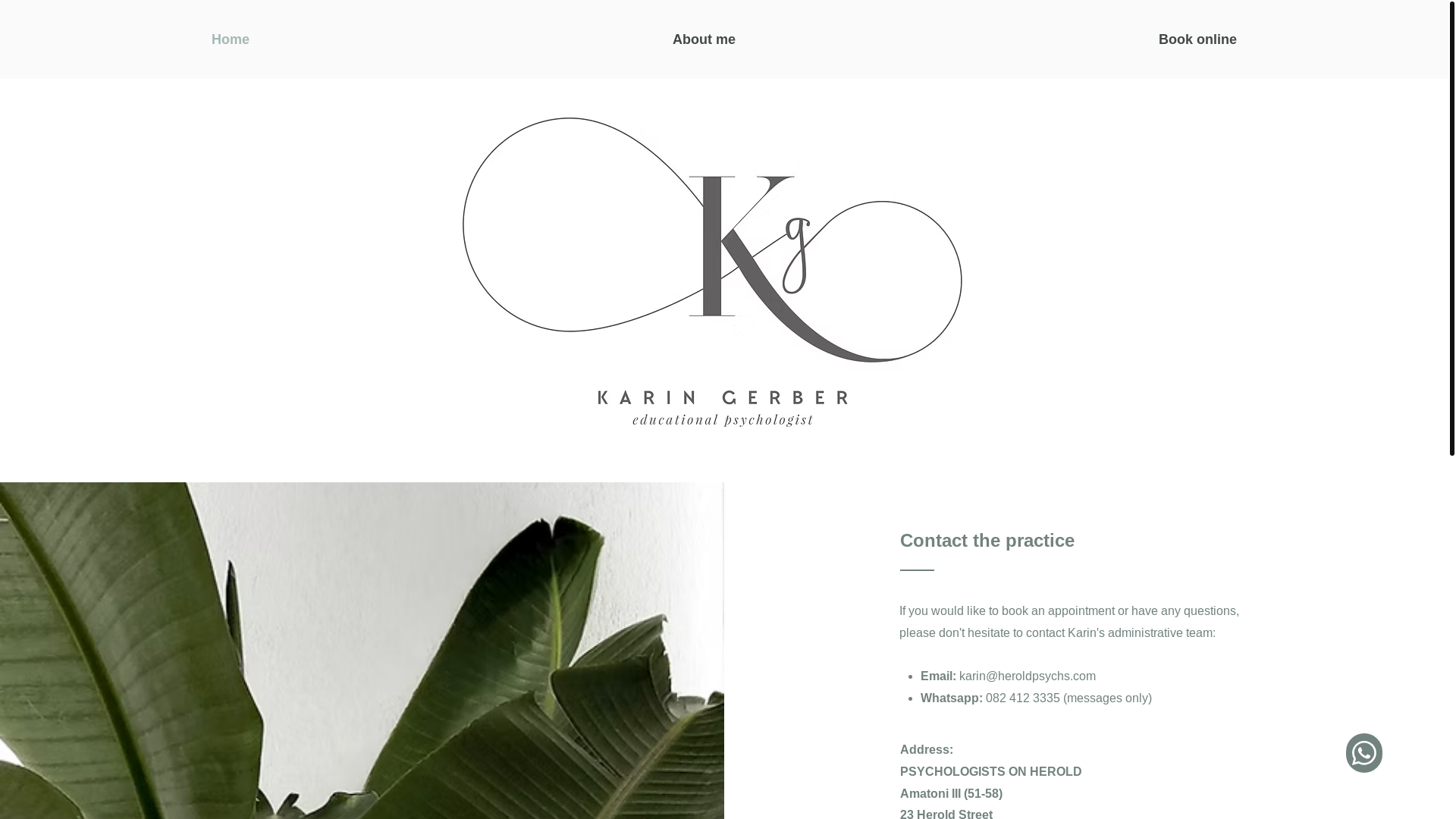 website screenshot of https://karingerber.co.za/
