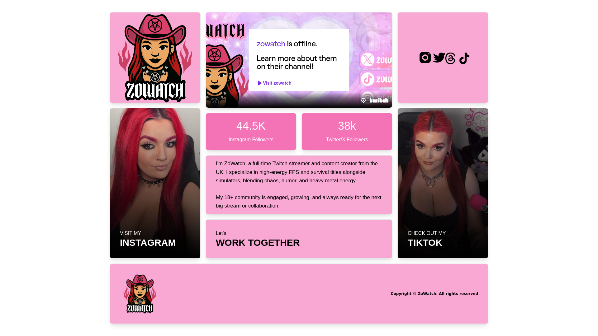 website screenshot of https://zowatch.co.uk/
