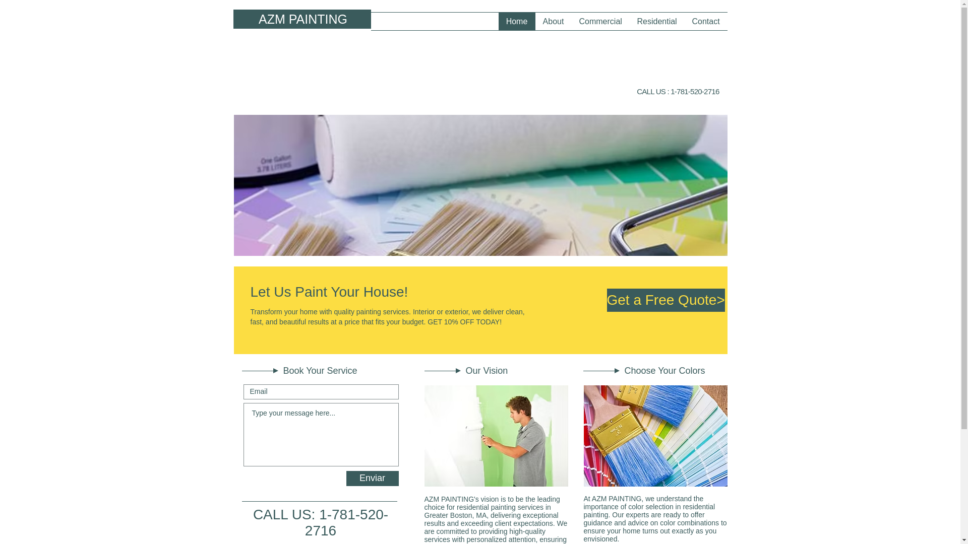 website screenshot of https://azmpaintingco.com/