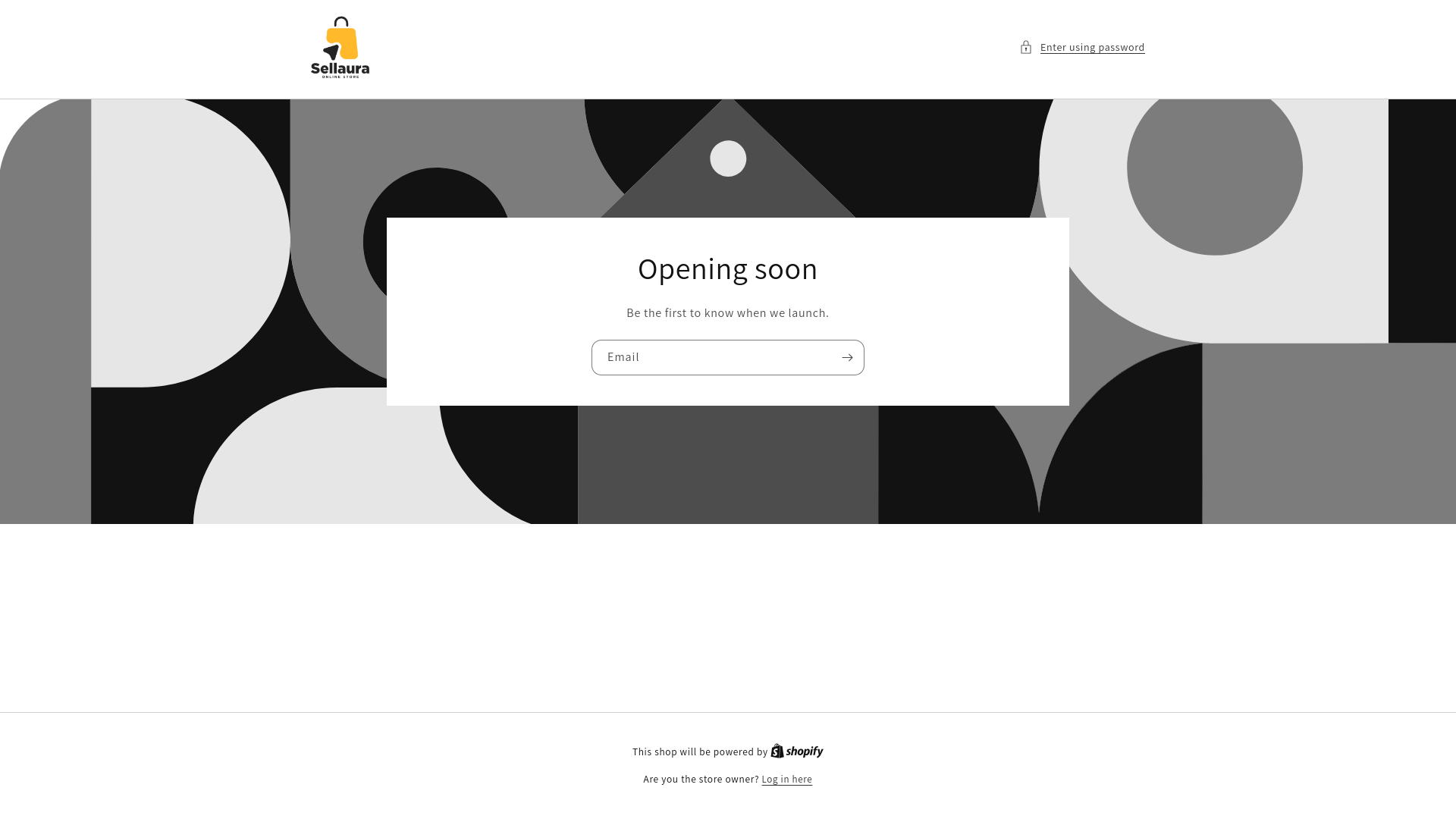 website screenshot of https://sellaura.store/