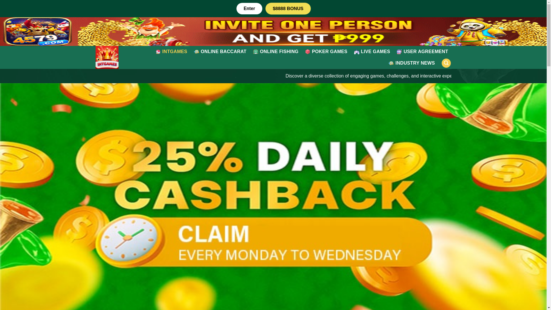 website screenshot of https://intgames88.com/