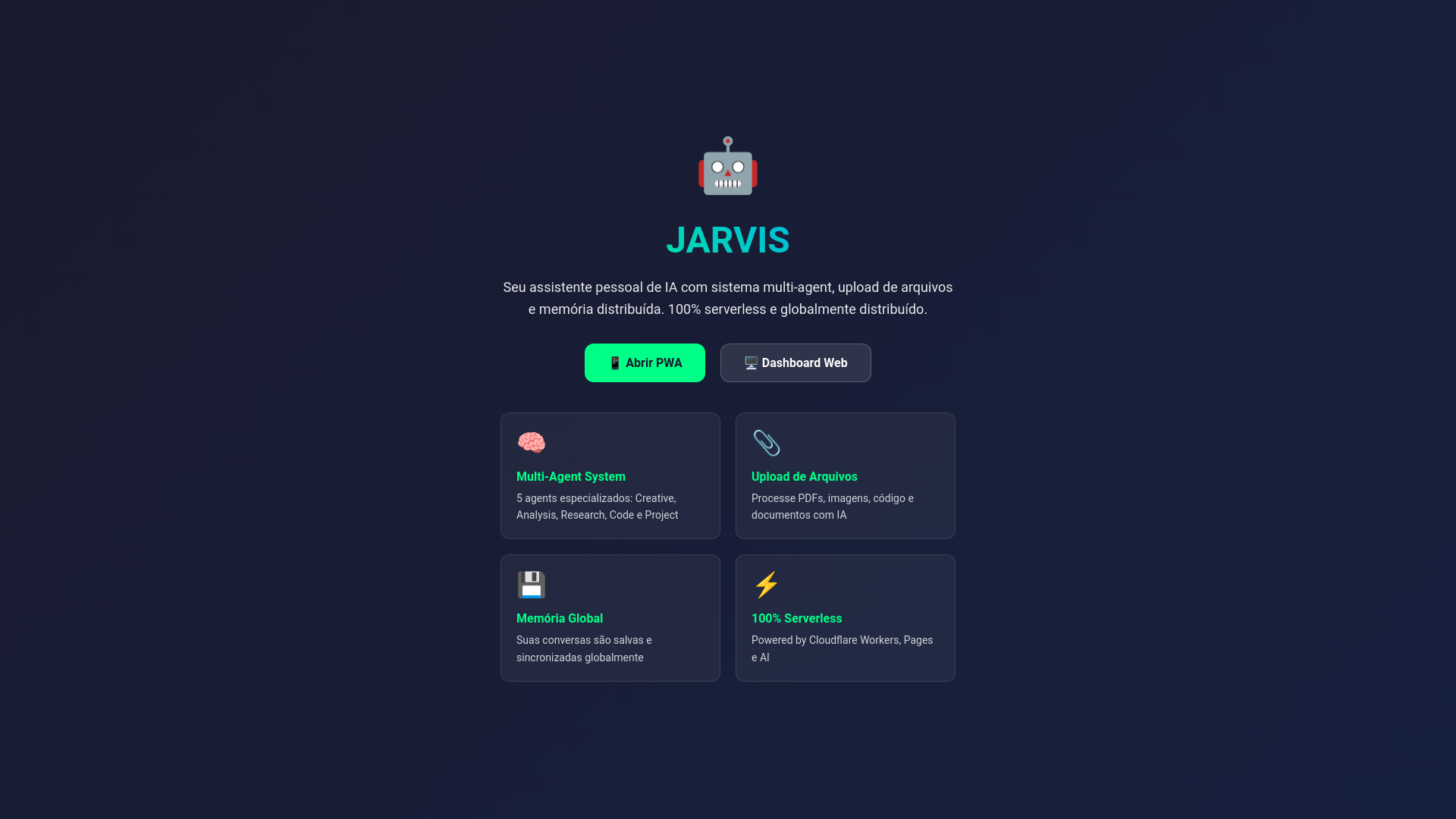 website screenshot of https://jarvis-frontend-35e.pages.dev/