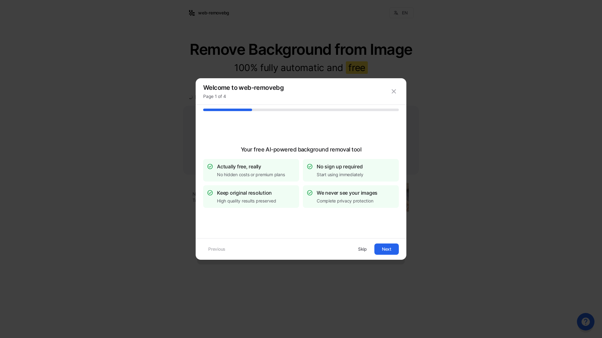 website screenshot of https://ai-background-remover.pages.dev/