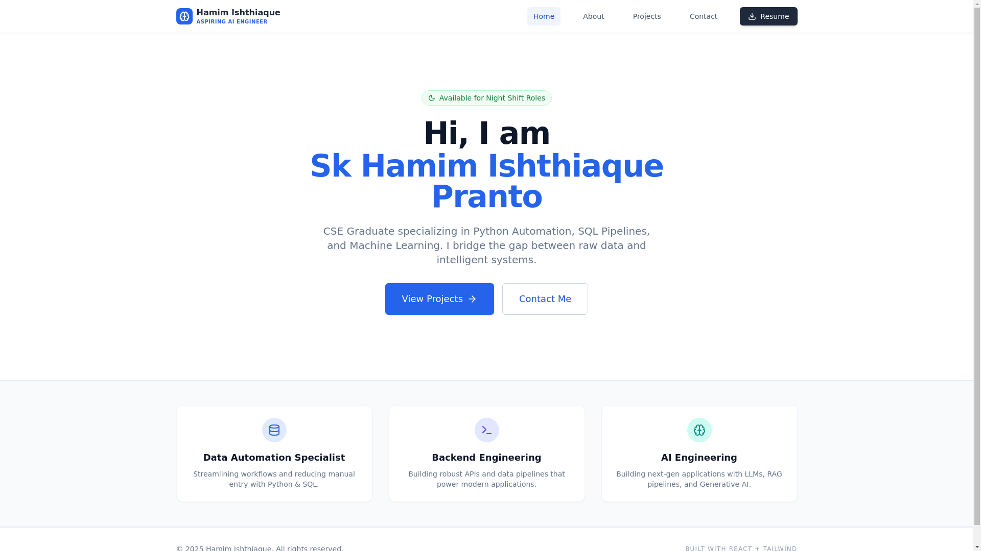 website screenshot of https://pranto-ai.xyz/