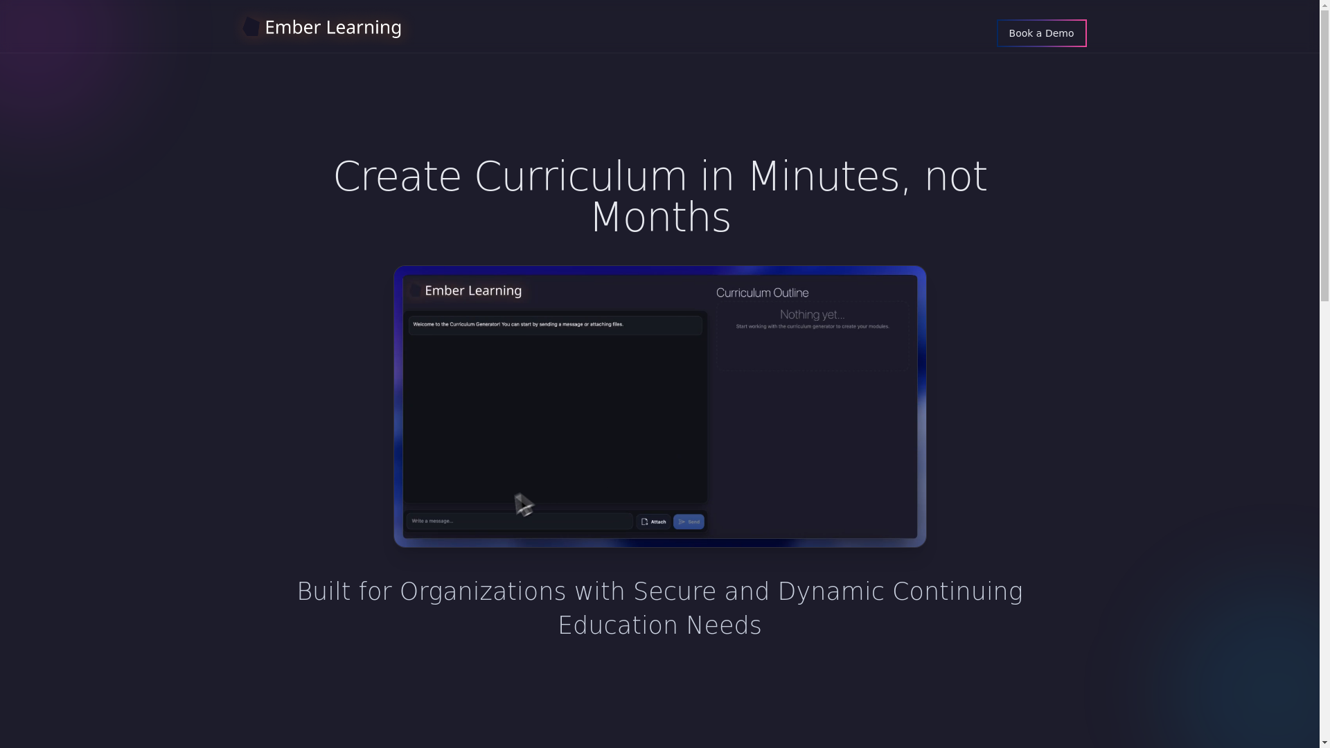 website screenshot of https://emberlearning.co/