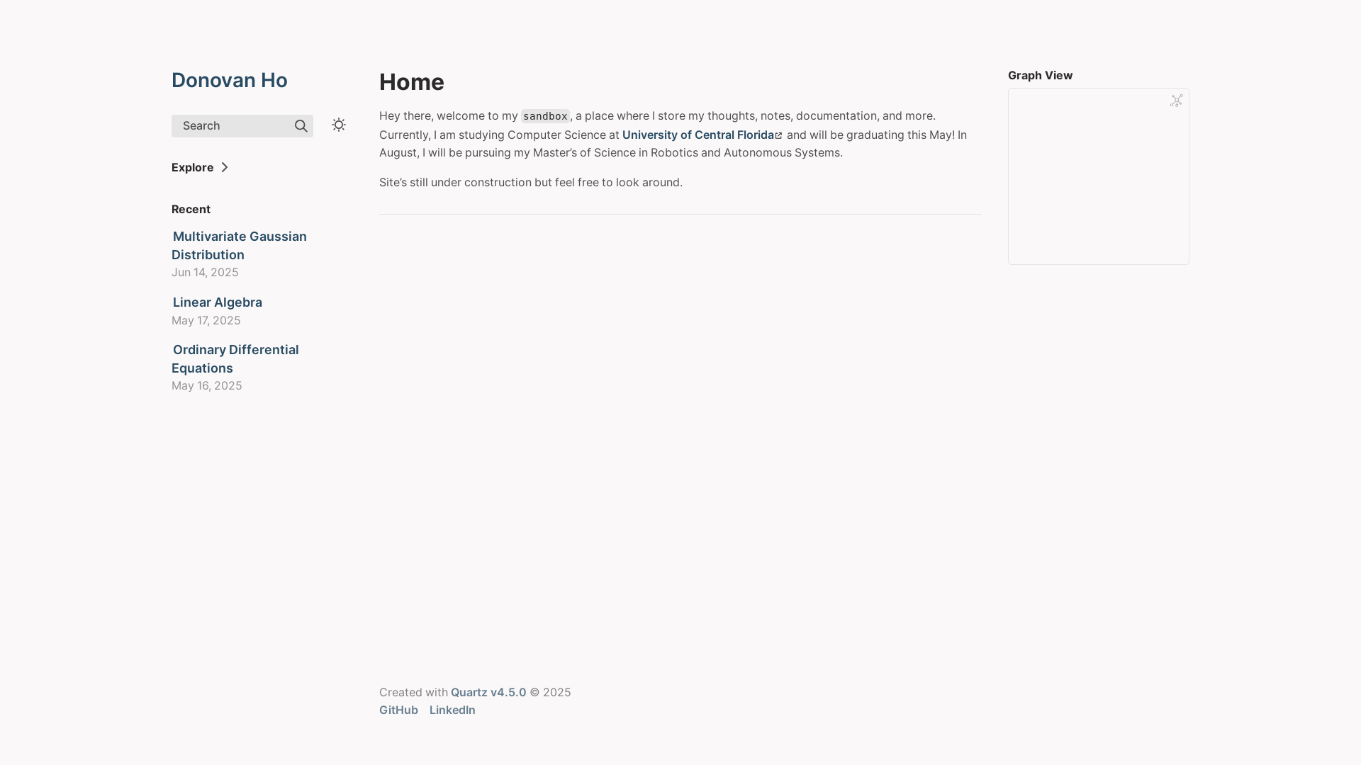 website screenshot of https://donovanho-com.pages.dev/