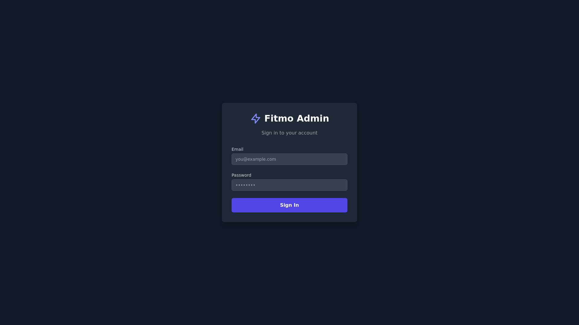 website screenshot of https://fitness-app-admin-portal.pages.dev/