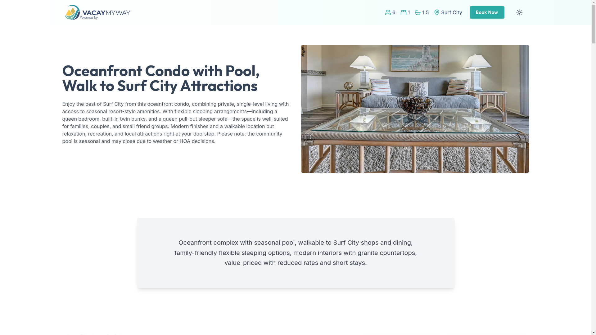 website screenshot of https://surfcitypool.house/
