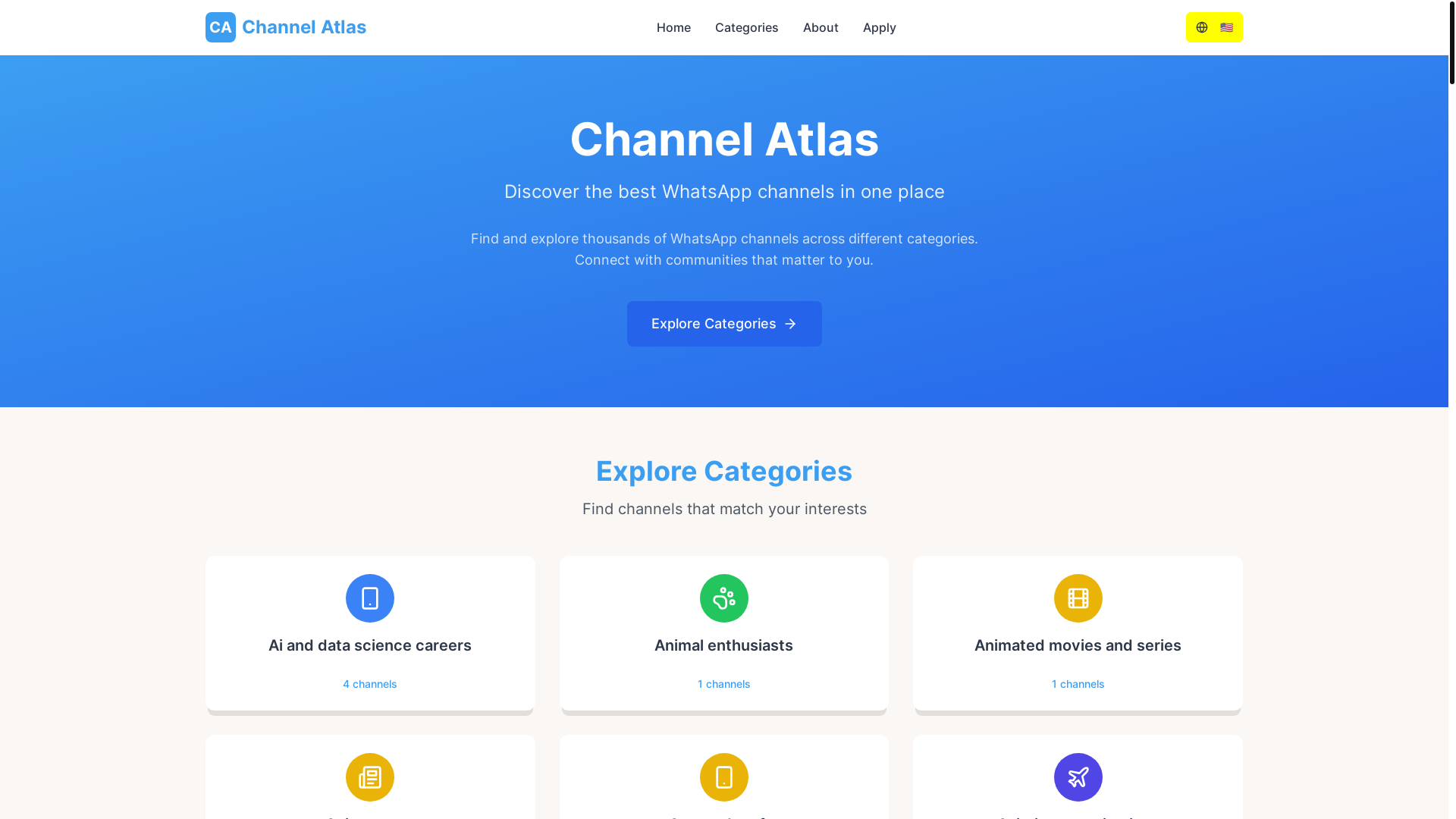 website screenshot of https://channel-atlas-connect.pages.dev/