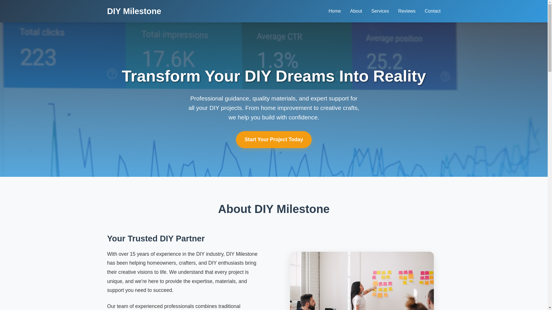 website screenshot of https://diymilestone.sbs/