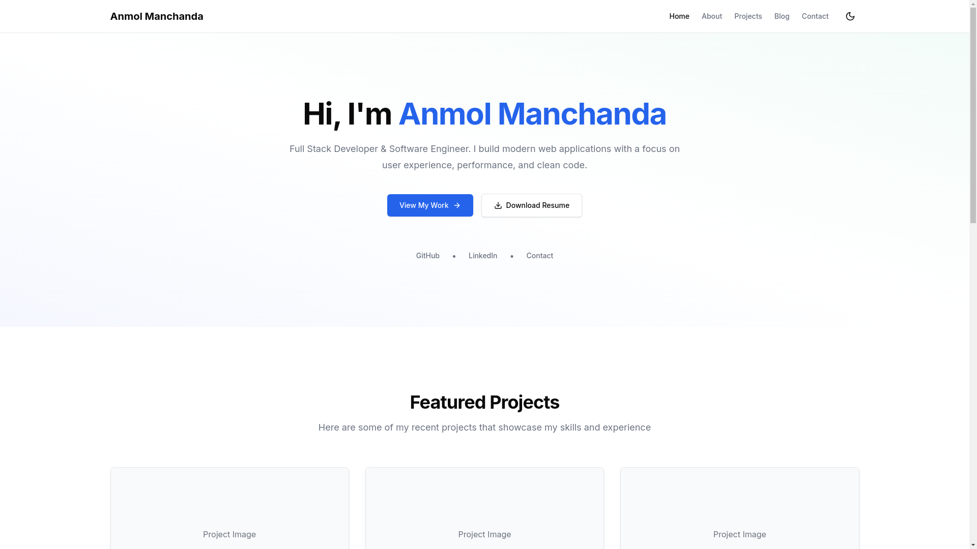 website screenshot of https://anmol.am/
