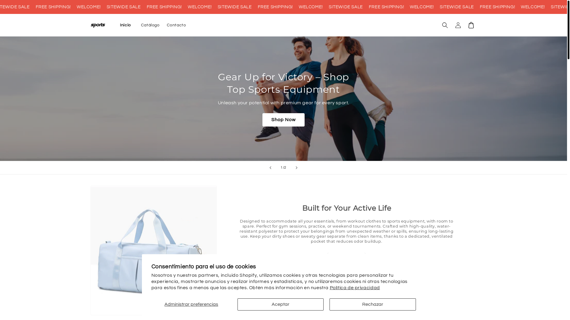 website screenshot of https://clicksport.store/